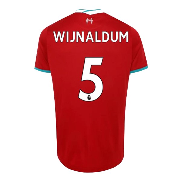 Camiseta Liverpool NO.5 Wijnaldum 1ª Kit 2020 2021 Rojo